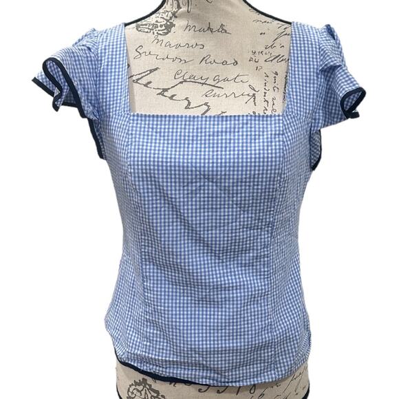 Sail to Sable Gingham Square Neck Top - Picture 3 of 5